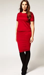 Exclusivité ASOS CURVE - Jupe crayon style workwear en jersey