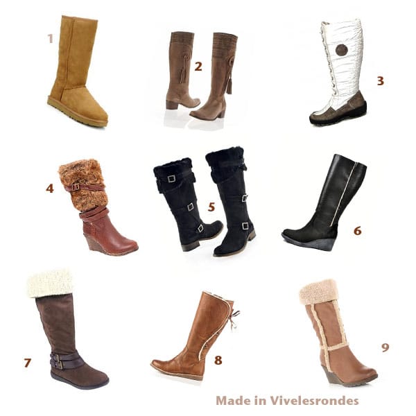 Bottes gros mollet : 9 paires chaudes jusqu'à  la pointure 45 30