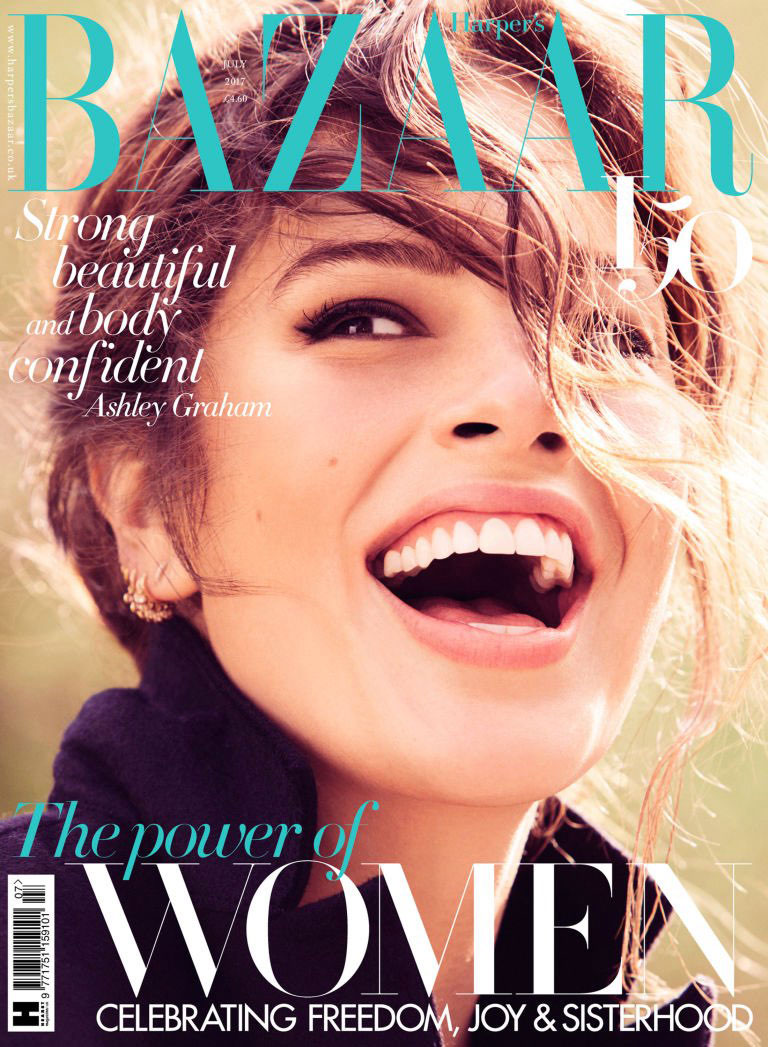 Ashley Graham est en couverture de Harper's Bazaar Uk de Juillet 2017 38