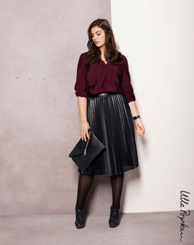 Jupe grande taille en simili cuir