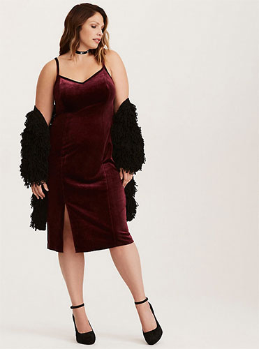 Robes grande taille en velours 