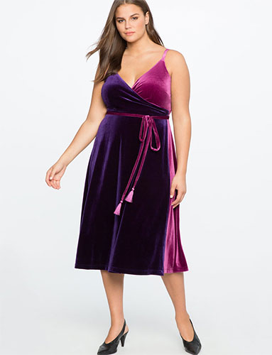 Robes grande taille en velours 