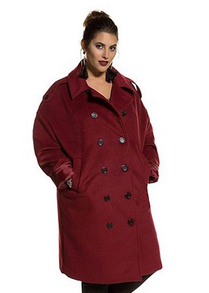 Manteau grande taille rouge