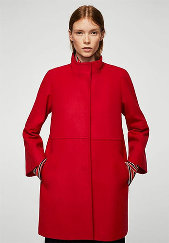 Manteau grande taille rouge