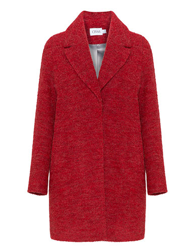 Manteau grande taille rouge