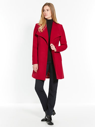 Manteau grande taille rouge