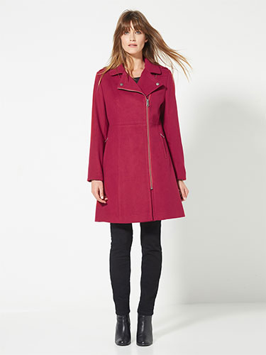 Manteau grande taille rouge