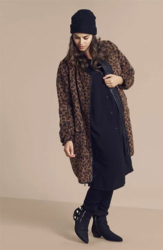 Manteaux grande taille leopard