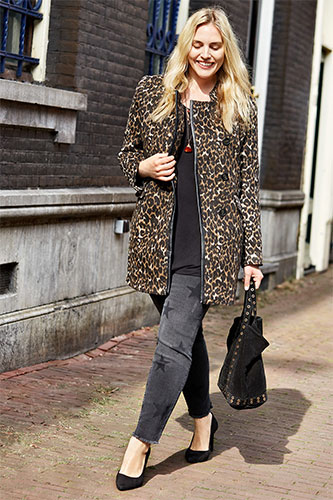 Manteaux grande taille leopard