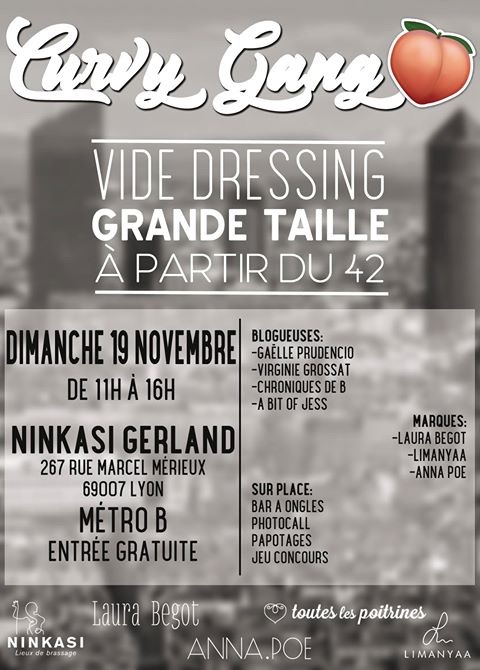 Vide dressing grande taille sur Lyon le 19/11 : Curvy Gang 32