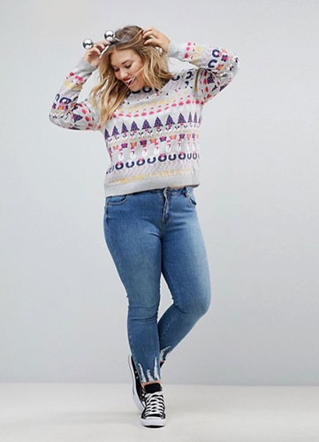 Mode grande taille : Pulls esprit de noël 48