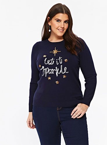 Mode grande taille : Pulls esprit de noël 55