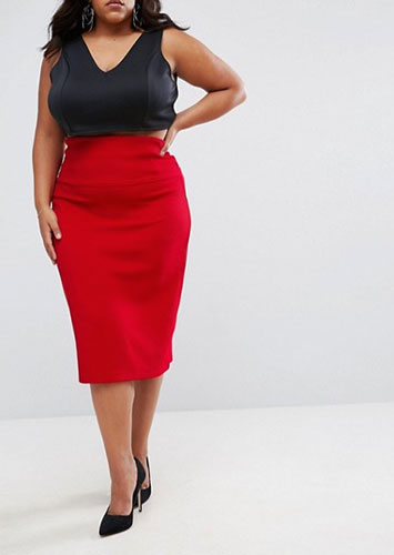 Vêtements grande taille rouge