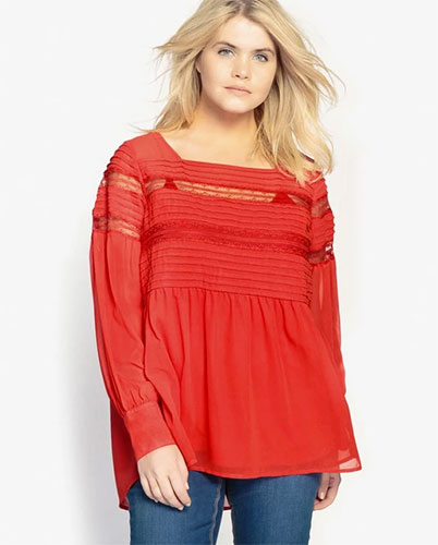 Vêtements grande taille rouge