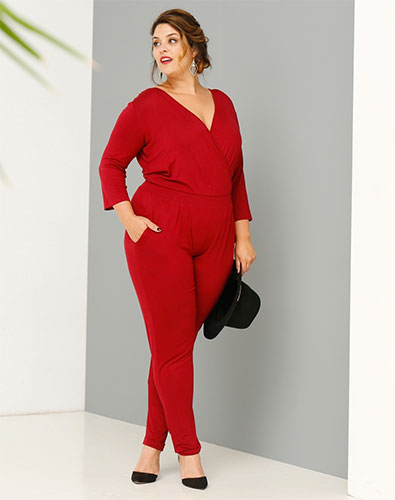 Vêtements grande taille rouge