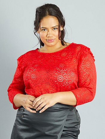 Vêtements grande taille rouge