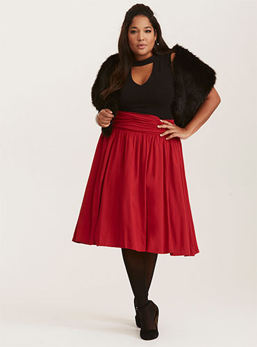 Vêtements grande taille rouge