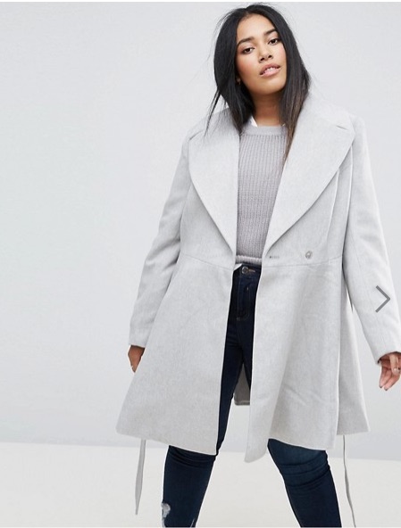 manteau grande taille avec ceinture