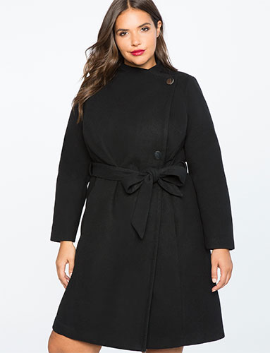 manteau grande taille avec ceinture