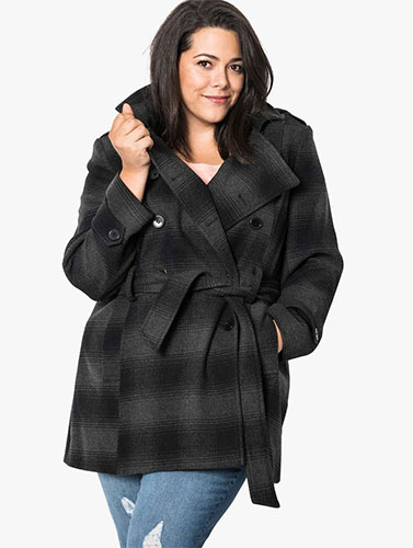 manteau grande taille avec ceinture