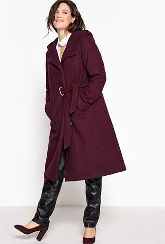 manteau grande taille avec ceinture