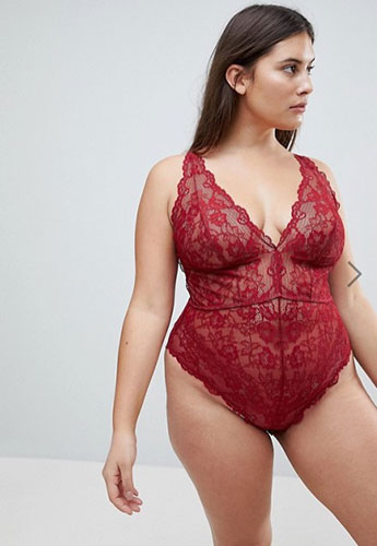 Lingerie sexy grande taille en rouge