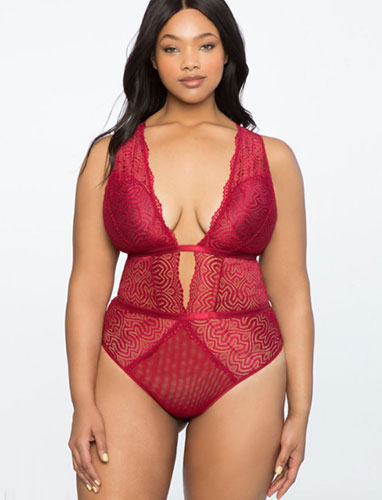 Lingerie sexy grande taille en rouge