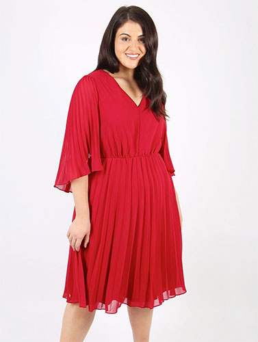 robe grande taille rouge