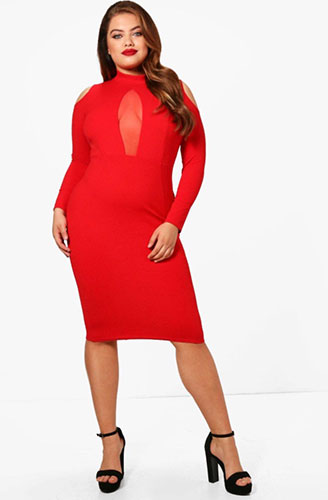 robe grande taille rouge