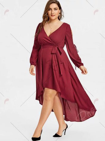 robe grande taille rouge