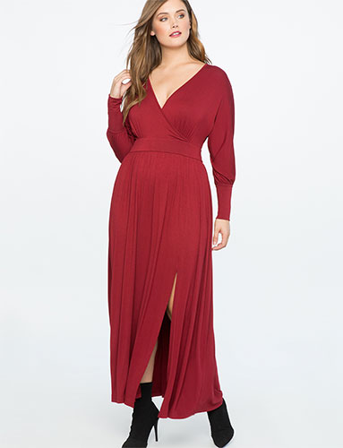 robe grande taille rouge