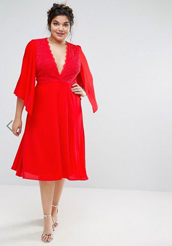 robe grande taille rouge