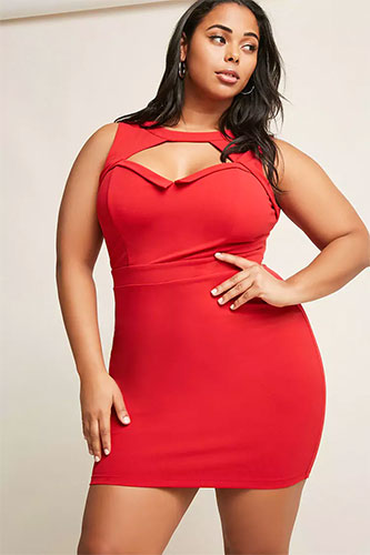 robe grande taille rouge