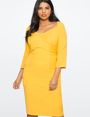 Robes grande taille jaune