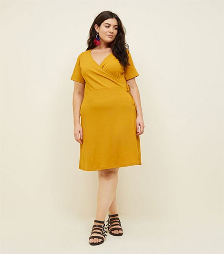 Robes grande taille jaune