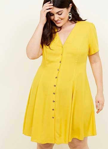 Mode grande taille : Rayonnante, solaire, lumineuse en jaune 57