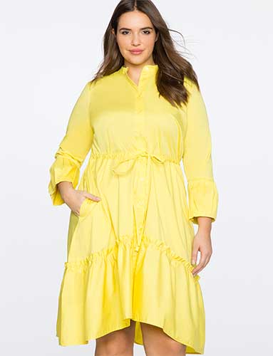 Mode grande taille : Rayonnante, solaire, lumineuse en jaune 55