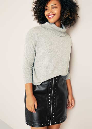 Jupes grande taille en cuir et simili cuir : La tendance qui rock votre style ! 51