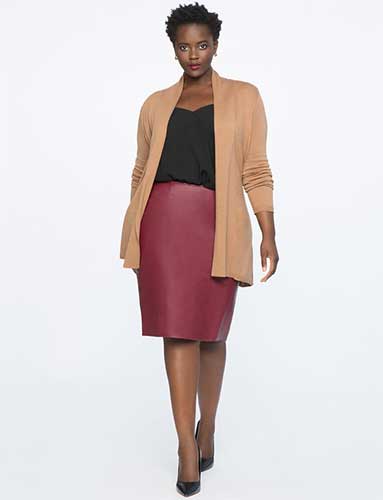 Jupes grande taille en cuir et simili cuir : La tendance qui rock votre style ! 54