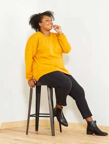 Mode grande taille : Jaune, moutarde, safran, caramel la couleur qui apporte un peu de soleil cet hiver 55