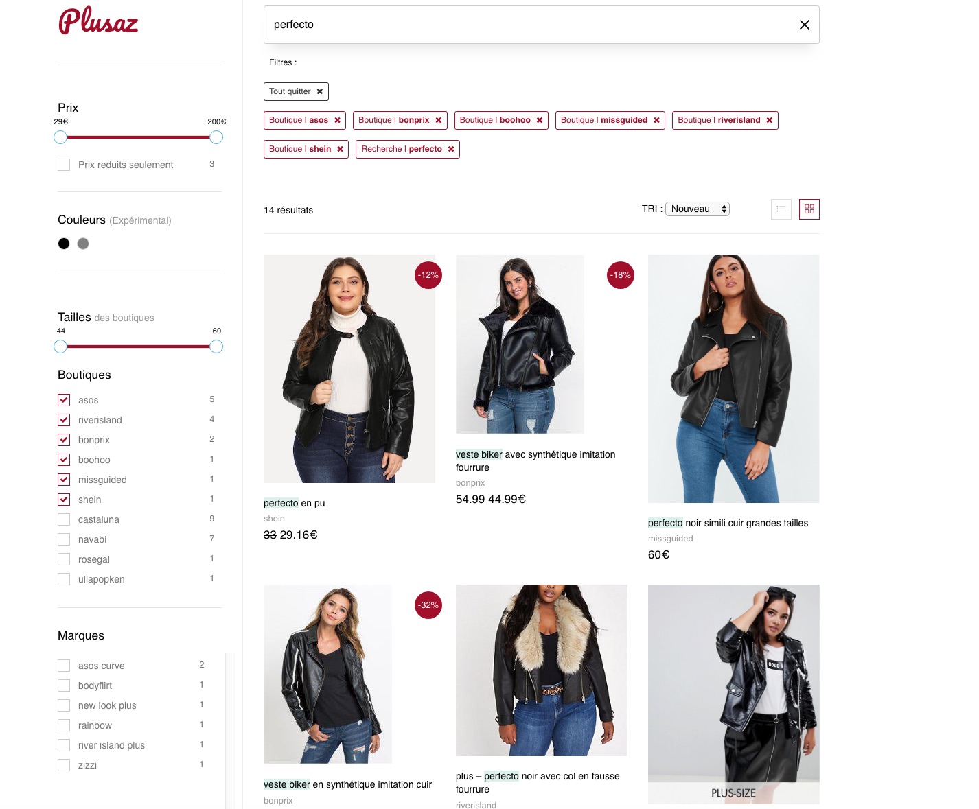 PlusAZ.shop : Le moteur de recherche de vêtements grande taille