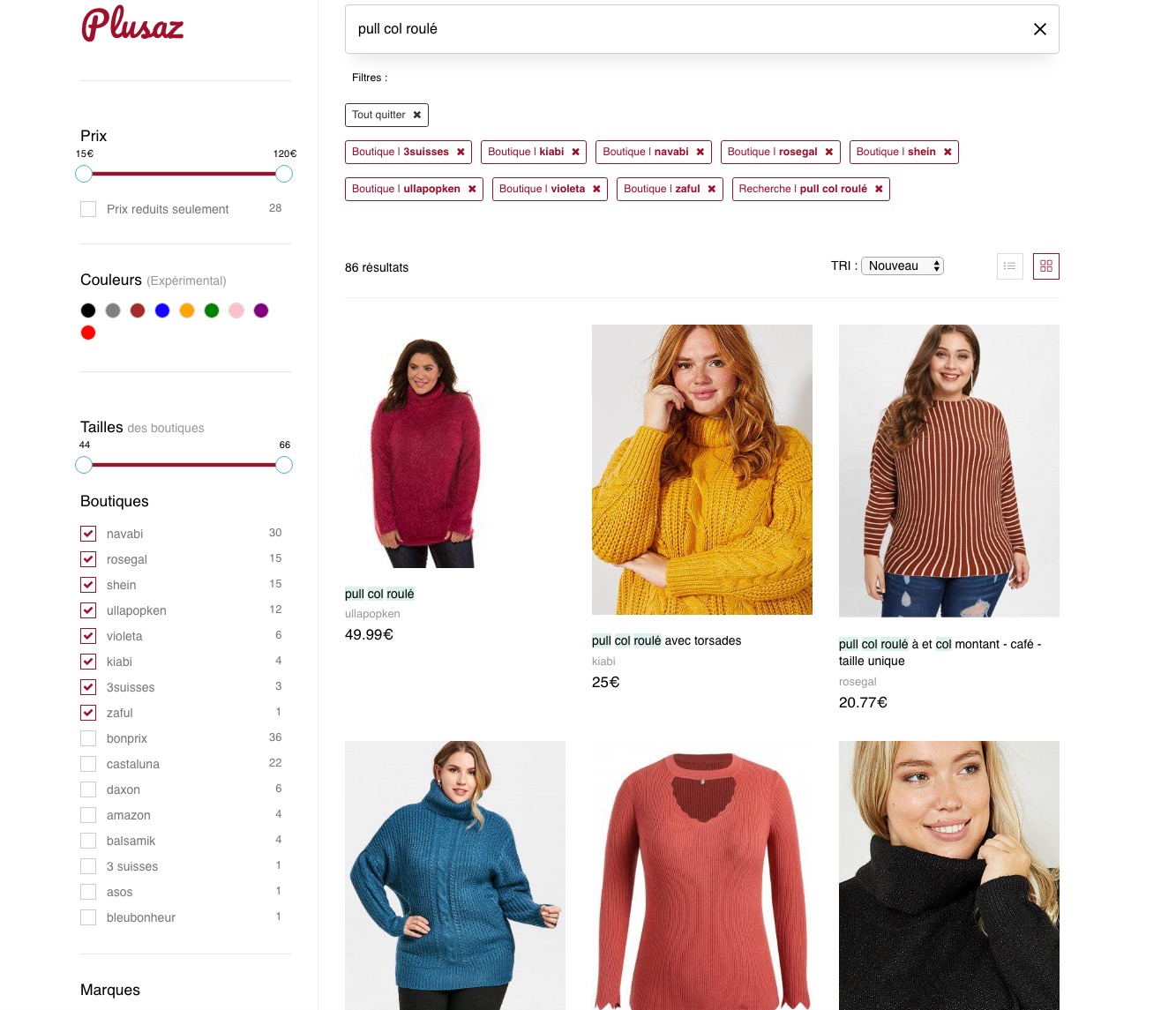 Découvrez PlusAZ.shop : Le moteur de recherche de vêtements grande taille 27