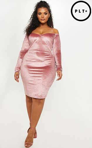 robe grande taille velours