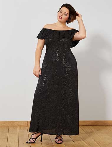 robes de fêtes grande taille noires et élégante