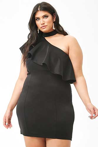 robes de fêtes grande taille noires et élégante