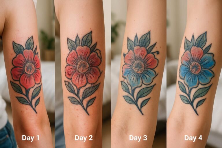 découvrez notre guide complet pour la cicatrisation de votre tatouage jour après jour et apprenez à bien soigner votre peau pour un résultat optimal et une guérison rapide.